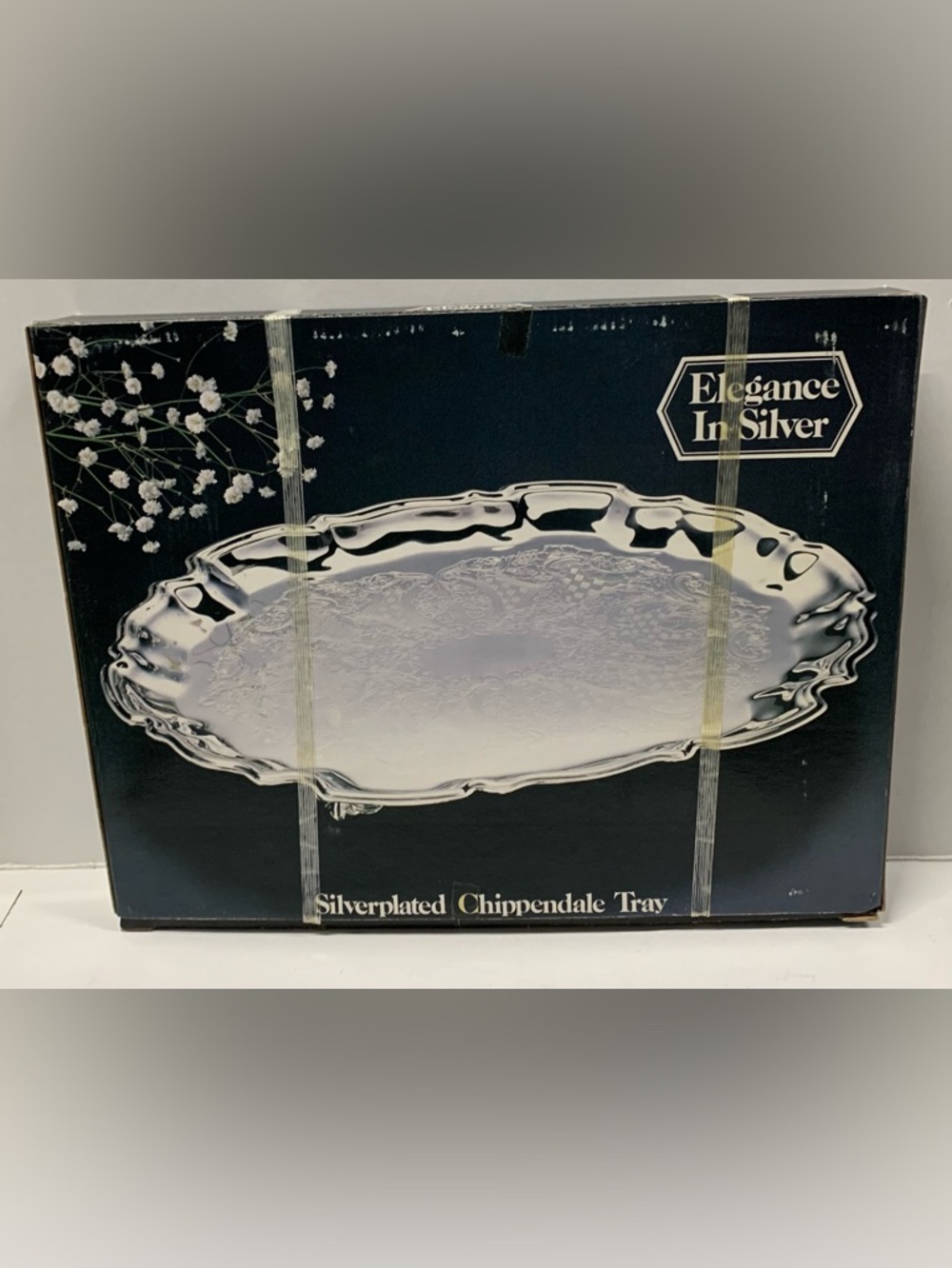 Elegance In Silver Silverplated Chippendale Tray - Silver